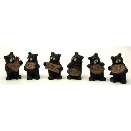 Mini Bear withSign Set of 6