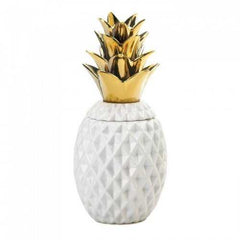 13" Gold Topped Pineapple Jar