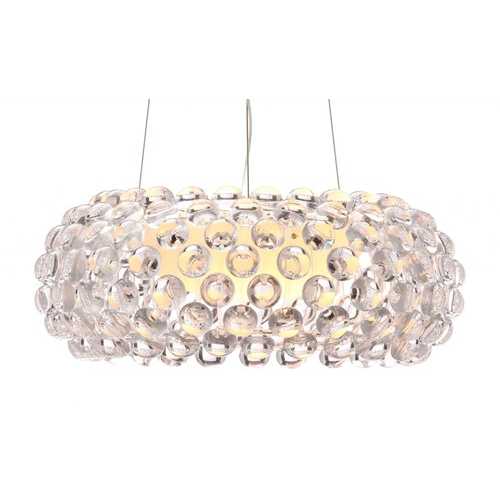 17.7" x 17.7" x 7.5" Clear, Acrylic, Chrome, Ceiling Lamp