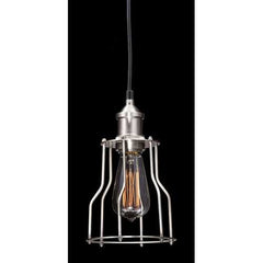 5.9" X 5.9" X 10" Nickel Metal Ceiling Lamp