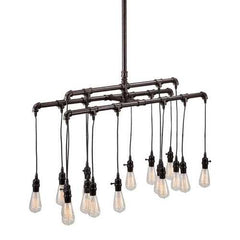 42" X 13" X 63" Steel Metal Ceiling Lamp