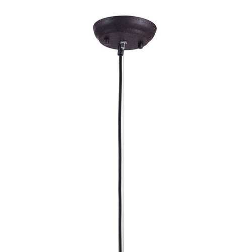 17.7" X 2" X 17.7" Rust Metal Ceiling Lamp