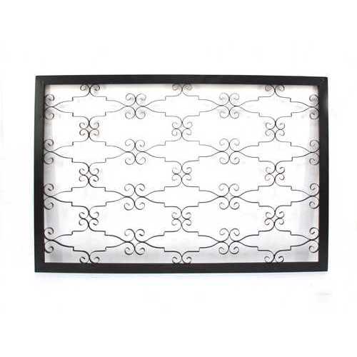 63.25" x 43.13" x 1" Black, Wooden, Framed Metal - Wall Decor