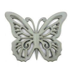 18.5" x 23" x 4" Gray, Rustic Butterfly, Wooden - Wall Decor