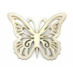 18.5" x 23" x 4" Light Yellow Rustic Butterfly Wooden  Wall Decor