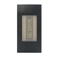 39.75" x 19.88" x 2.63" Black & Brown, Facial-Makeup Patterned, Plaque - Wall Decor