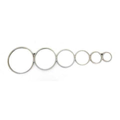 12" x 47" x 1" Silver, Bubble-Like Circles, Mirror - Wall Decor