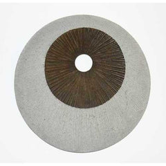 1" x 14" x 14" Brown & Gray Round Ribbed  Wall Decor