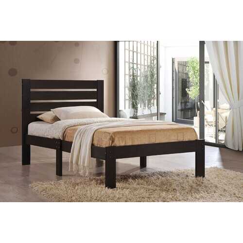 78" X 58" X 39" Full Espresso Poplar Wood Bed