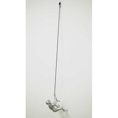 3.5" x 3.5" x 5.5" Silver Climbing Man - Wall Art