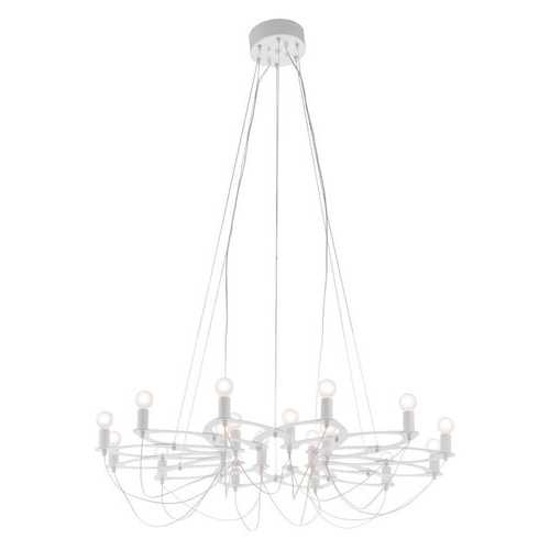 42.5" x 42.5" x 11" White, Metal, Ceiling Lamp