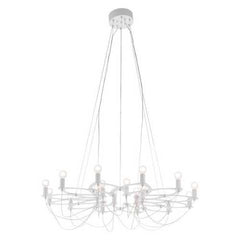 42.5" x 42.5" x 11" White, Metal, Ceiling Lamp