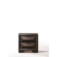 26" X 17" X 25" Espresso Rubber Wood Nightstand