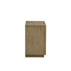 32" X 18" X 28" Antique Gold And Mirrored Poplar Nightstand