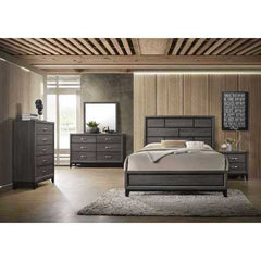 24" X 16" X 25" Weathered Gray Paper Veneer Nightstand