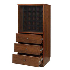 24" X 20" X 52" Wine Cabinet In Walnut - Mdf