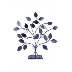 Gold Copper Brown And Orange Metal Leaves Votive Holder