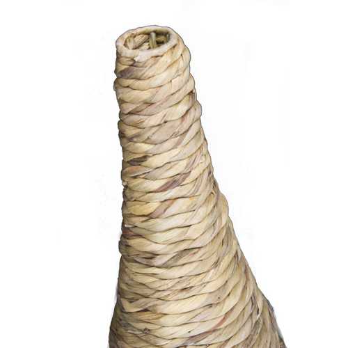 12" X 12" X 38" Natural Water Hyacinth Water Hyacinth Woven Floor Vase
