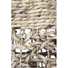 11" X 11" X 38" Natural Water Hyacinth Water Hyacinth Woven Floor Vase