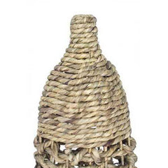 11" X 11" X 38" Natural Water Hyacinth Water Hyacinth Woven Floor Vase