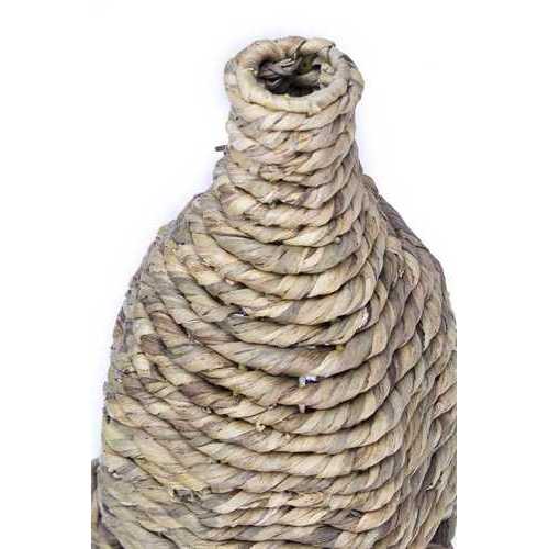 11" X 11" X 38" Natural Water Hyacinth Water Hyacinth Woven Floor Vase