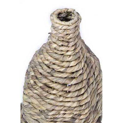 11" X 11" X 38" Natural Water Hyacinth Water Hyacinth Woven Floor Vase