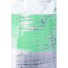 12" X 12" X 27" White, Green, Silver Bamboo Spun Bamboo Floor Vase