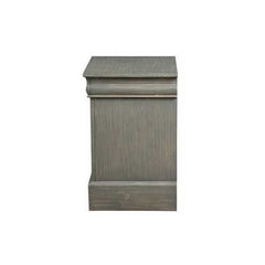 15.67" X 21.65" X 23.54" Antique Gray Wooden Nightstand
