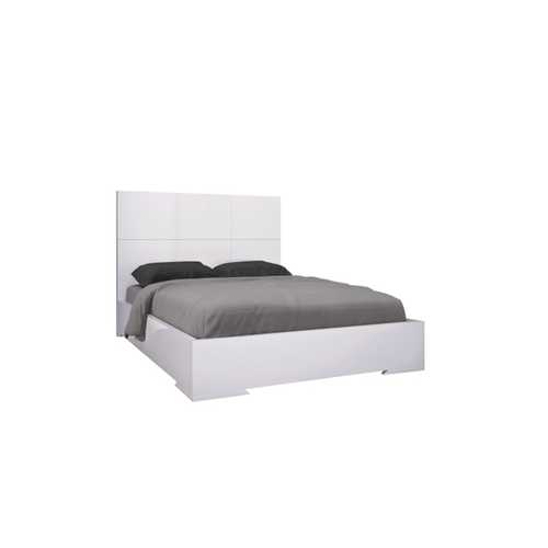 81" X 85" X 48" White Stainless Steel King Bed