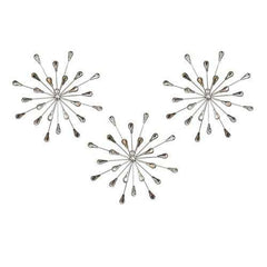 Acrylic Burst Silver Metal Wall Decor