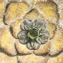 Set of 3 Multi-Color Chic Metal Flowers Wall Art Decor