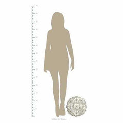 Small White Medallion Distressed Metal Wall Decor