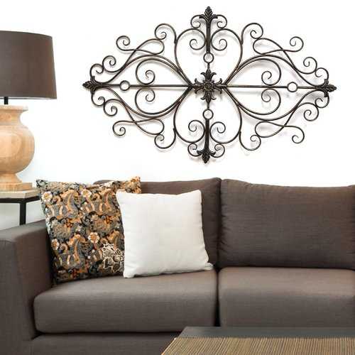 Black Traditional Metal Scroll Wall Decor