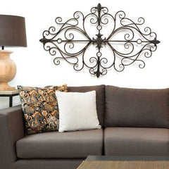 Black Traditional Metal Scroll Wall Decor