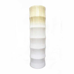7" X 7" X 24" Gray Bamboo Bamboo Chute Vase