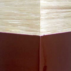 6.75" X 6.75" X 24" Natural Wood Bamboo Vase with Tones