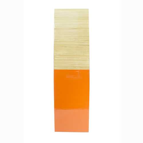 6.75" X 6.75" X 24" Natural Wood Bamboo Vase with Tones