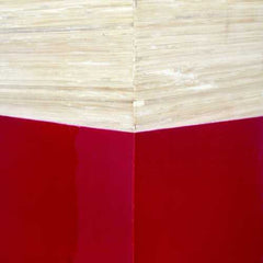 6.75" X 6.75" X 24" Natural Wood Bamboo Vase with Tones