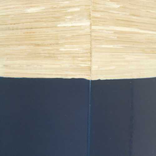 6.75" X 6.75" X 24" Natural Wood Bamboo Vase with Tones