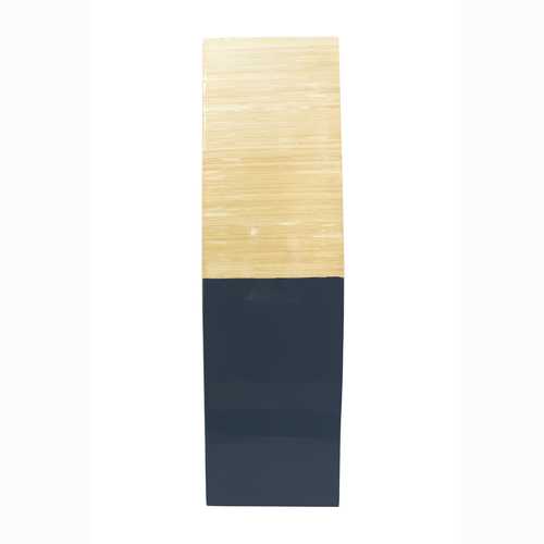 6.75" X 6.75" X 24" Natural Wood Bamboo Vase with Tones