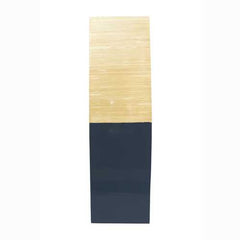 6.75" X 6.75" X 24" Natural Wood Bamboo Vase with Tones