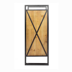 19.75" X 14.75" X 36.75" Gray Metal Wood MDF Metal Accent Cabinet with Drawers