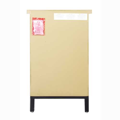 20" X 15" X 31.5" Natural Wood in Iron MDF Cabinet with a Drawer and a Door