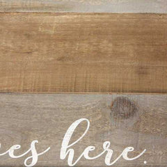 Distressed "Love Lives Here" Metal & Wood Tray
