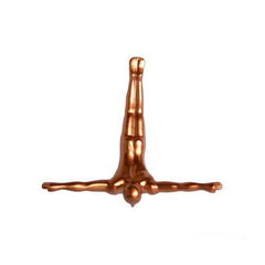 6.5" x 2.5" x 6.5" Bronze Diver - Wall Art
