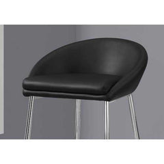 41" x 41" x 71.5" Black Foam Metal Leather Look  Barstool set of 2