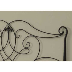 61.5" x 50" Satin BlackFullQueen Size  HeadboardFootboard