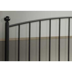 1.5" x 60" x 49.75" Coffee Metal  QueenFull Size Bed Headboard