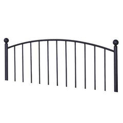 1.5" x 60" x 49.75" Coffee Metal  QueenFull Size Bed Headboard