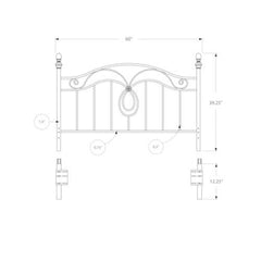 60" x 51" Black  FullwithQueen Size  HeadboardwithFootboard